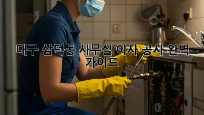 대구 삼덕동 사무실 이사 공사 완벽 가이드