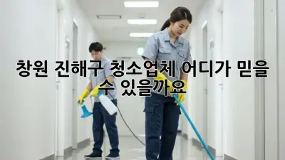 창원 진해구 청소업체, 어디가 믿을 수 있을까요?